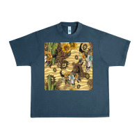 Midnight Navy aztec bull skull Urban Heavy Tee - BundleAndBundleShop