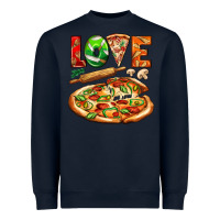 Navy love pizza Heavyweight Sweatshirt - AdoDesignShop