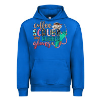 Cobalt coffee scrubs and rubber gloves Urban Hoodie - CowGirlArtShop