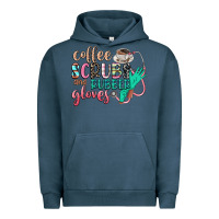 Pigment Midnight Navy coffee scrubs and rubber gloves Urban Hoodie - CowGirlArtShop