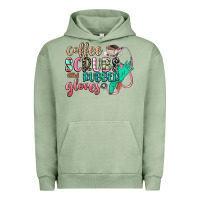 Pigment Oil Green coffee scrubs and rubber gloves Urban Hoodie - CowGirlArtShop