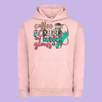 Coffee Scrubs And Rubber Gloves Urban Hoodie Designed By Cowgirlartshop