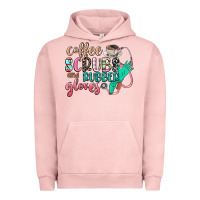 Pigment Salmon coffee scrubs and rubber gloves Urban Hoodie - CowGirlArtShop