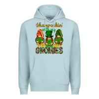 Blue Mist shamrockin with my gnomies Premium Hoodie - NancyCooperArtShop
