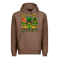 Chestnut shamrockin with my gnomies Premium Hoodie - NancyCooperArtShop