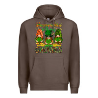 Coffee shamrockin with my gnomies Premium Hoodie - NancyCooperArtShop
