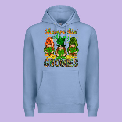 Shamrockin With My Gnomies Premium Hoodie Designed By Nancycooperartshop