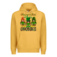Mustard shamrockin with my gnomies Premium Hoodie - NancyCooperArtShop