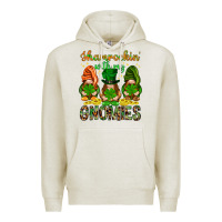 Oatmeal Heather shamrockin with my gnomies Premium Hoodie - NancyCooperArtShop