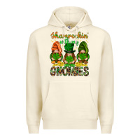 Sandshell shamrockin with my gnomies Premium Hoodie - NancyCooperArtShop