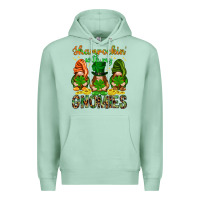 Seafoam shamrockin with my gnomies Premium Hoodie - NancyCooperArtShop