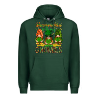Sports Green shamrockin with my gnomies Premium Hoodie - NancyCooperArtShop