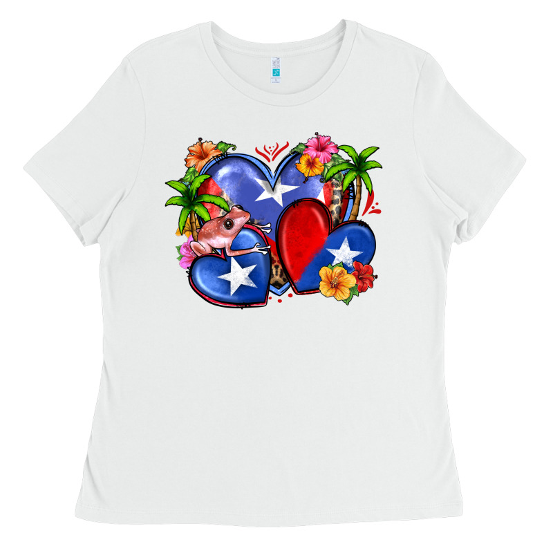 Puerto Rico Hearts Ladies Tee by Zillion Design Studio | Teevron