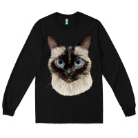 Black siamese face Long Sleeve Tee - LillyAllenDesigns