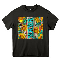 Asphalt mama wıth sunflowers and gemstone Heavy Core Tee - Artiststas