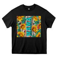 Black mama wıth sunflowers and gemstone Heavy Core Tee - Artiststas