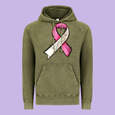 Breast Cancer Sport Ribbons Vintage Hoodie Designed By Adodesignshop