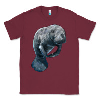 Burgundy Manatee Illustrations Classic Tee - LillyAllenDesigns