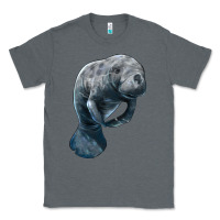 Charcoal Heather Manatee Illustrations Classic Tee - LillyAllenDesigns
