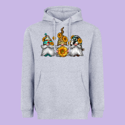 Western Sunflowers Gnomes Heavyweight Hoodie Designed By Jasminsmagicworld