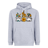 Heather Grey western sunflowers gnomes Heavyweight Hoodie - Jasminsmagicworld