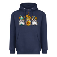 Navy western sunflowers gnomes Heavyweight Hoodie - Jasminsmagicworld