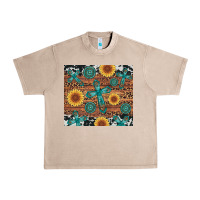 French Oak cross gemstone and sunflower Urban Heavy Tee - Artiststas