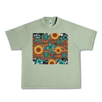 Oil Green cross gemstone and sunflower Urban Heavy Tee - Artiststas
