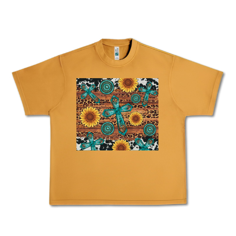 Cross Gemstone And Sunflower Urban Heavy Tee by Artiststas | Teevron