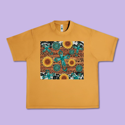 Cross Gemstone And Sunflower Urban Heavy Tee Designed By Artiststas