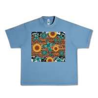 Pebble Blue cross gemstone and sunflower Urban Heavy Tee - Artiststas