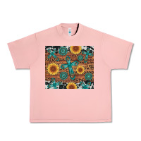 Salmon cross gemstone and sunflower Urban Heavy Tee - Artiststas