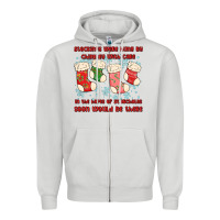 Dove Grey stockings were hung by chimney Zipper Hoodie - MaliasSmallBusiness