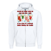 White stockings were hung by chimney Zipper Hoodie - MaliasSmallBusiness