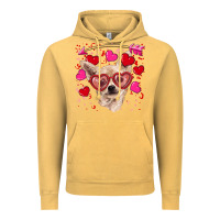 Vintage Mustard valentine's day  chihuahua Vintage Hoodie - RanaPortraitStore