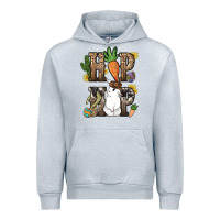 Heather Grey Hip hop Easter Bunny Easter Day Urban Hoodie - HowdyJamesFarm