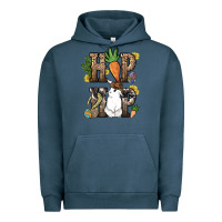 Pigment Midnight Navy Hip hop Easter Bunny Easter Day Urban Hoodie - HowdyJamesFarm