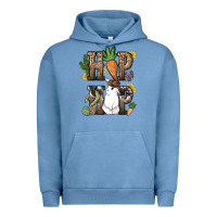 Pigment Pebble Blue Hip hop Easter Bunny Easter Day Urban Hoodie - HowdyJamesFarm