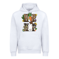 White Hip hop Easter Bunny Easter Day Urban Hoodie - HowdyJamesFarm