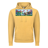 Vintage Mustard merry christmas with santa sleigh Vintage Hoodie - BundleAndBundleShop