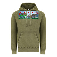 Vintage Olive merry christmas with santa sleigh Vintage Hoodie - BundleAndBundleShop