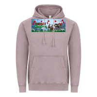 Vintage Zinc merry christmas with santa sleigh Vintage Hoodie - BundleAndBundleShop