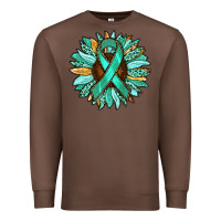 Chestnut Ovarian Liver Cancer Awareness Sunflower Premium Sweatshirt - RanaPortraitStore