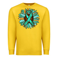 Lemon Ovarian Liver Cancer Awareness Sunflower Premium Sweatshirt - RanaPortraitStore