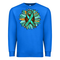 True Royal Ovarian Liver Cancer Awareness Sunflower Premium Sweatshirt - RanaPortraitStore