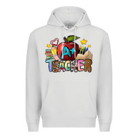 Dove Grey a teacher Premium Hoodie - NancyCooperArtShop