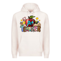 Pale Pink a teacher Premium Hoodie - NancyCooperArtShop