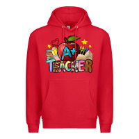 Red a teacher Premium Hoodie - NancyCooperArtShop