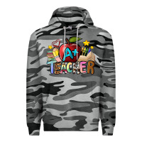 Slate Camo a teacher Premium Hoodie - NancyCooperArtShop