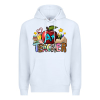 White a teacher Premium Hoodie - NancyCooperArtShop